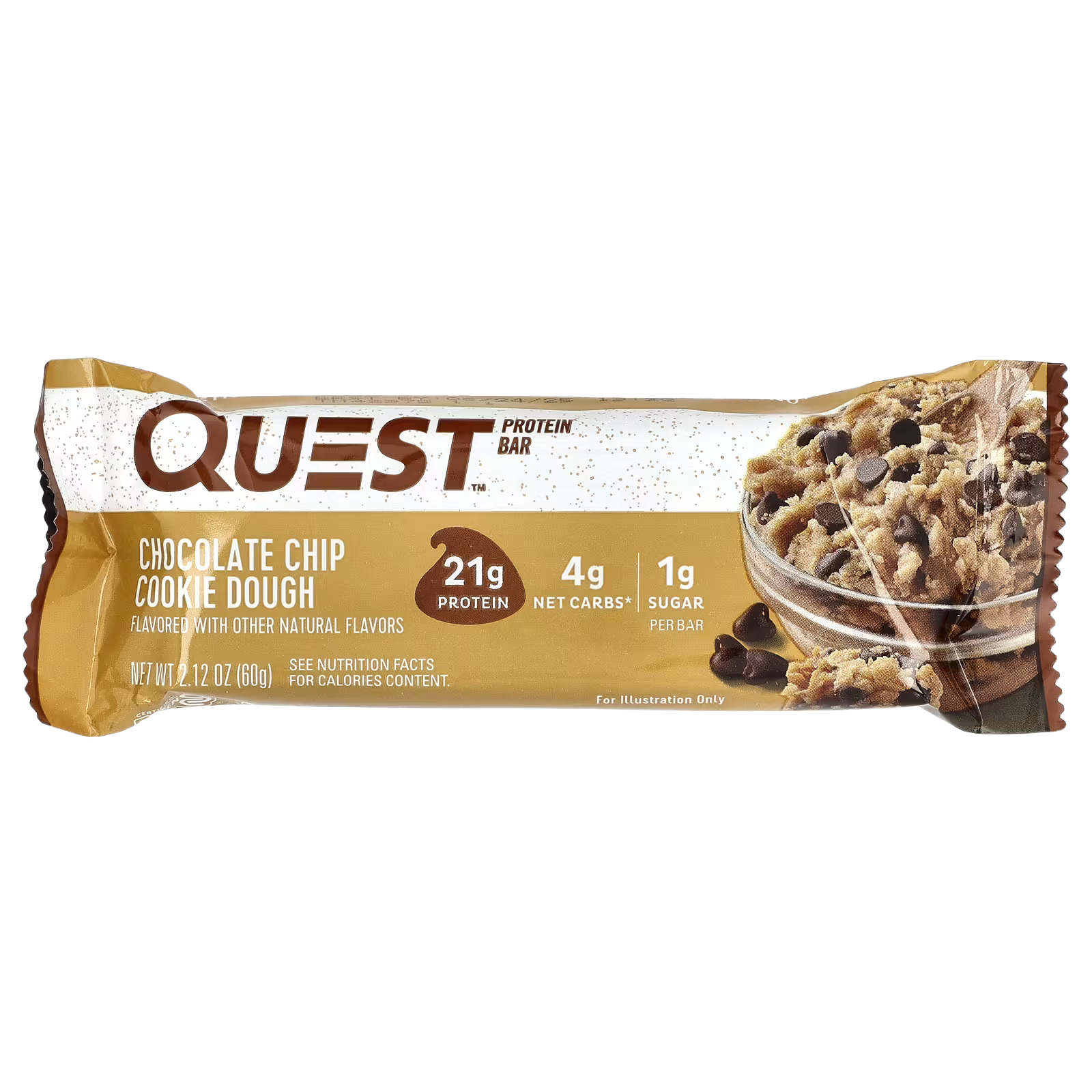 107_1775856266916 Quest Nutrition, Protein Bar, Chocolate Chip Cookie Dough, 12 Bars, 2.12 oz (60 g) Each - Image 1