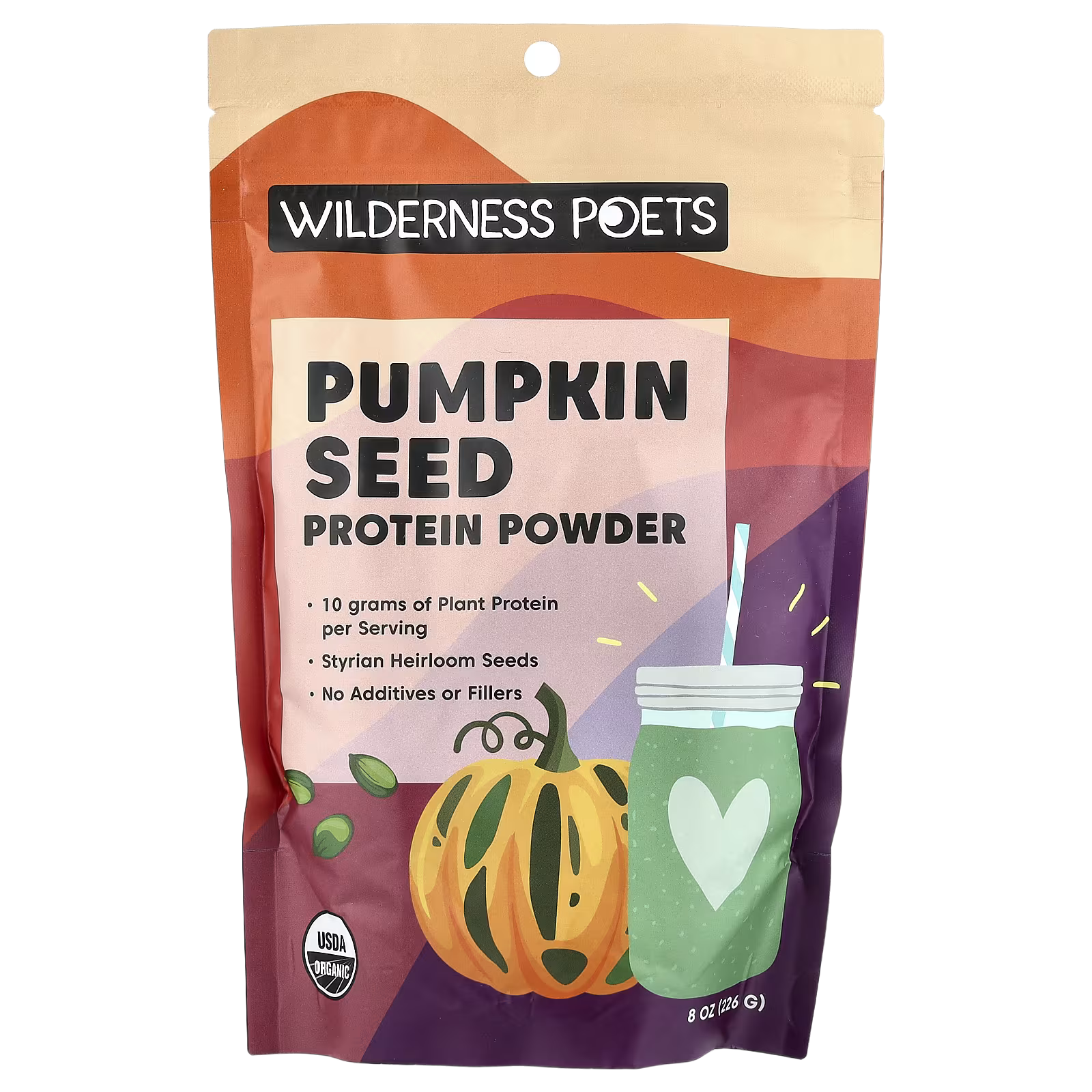 10_1775852087935 Wilderness Poets, Organic Pumpkin Seed Protein Powder, 8 oz (226 g) - Image 1