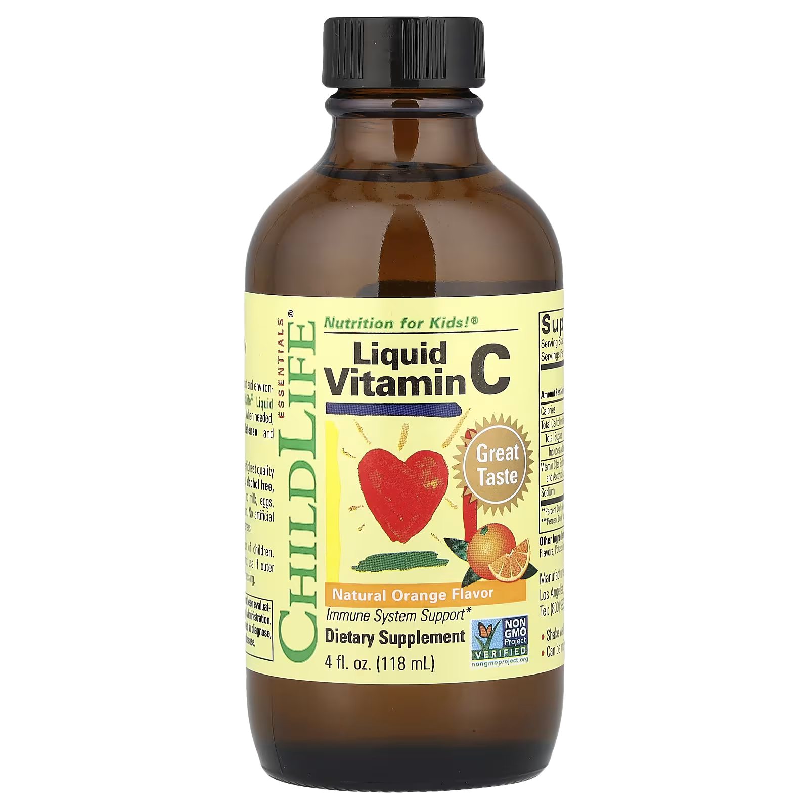 117_1775853297000 ChildLife Essentials, Liquid Vitamin C, Natural Orange, 4 fl oz (118 ml) - Image 1
