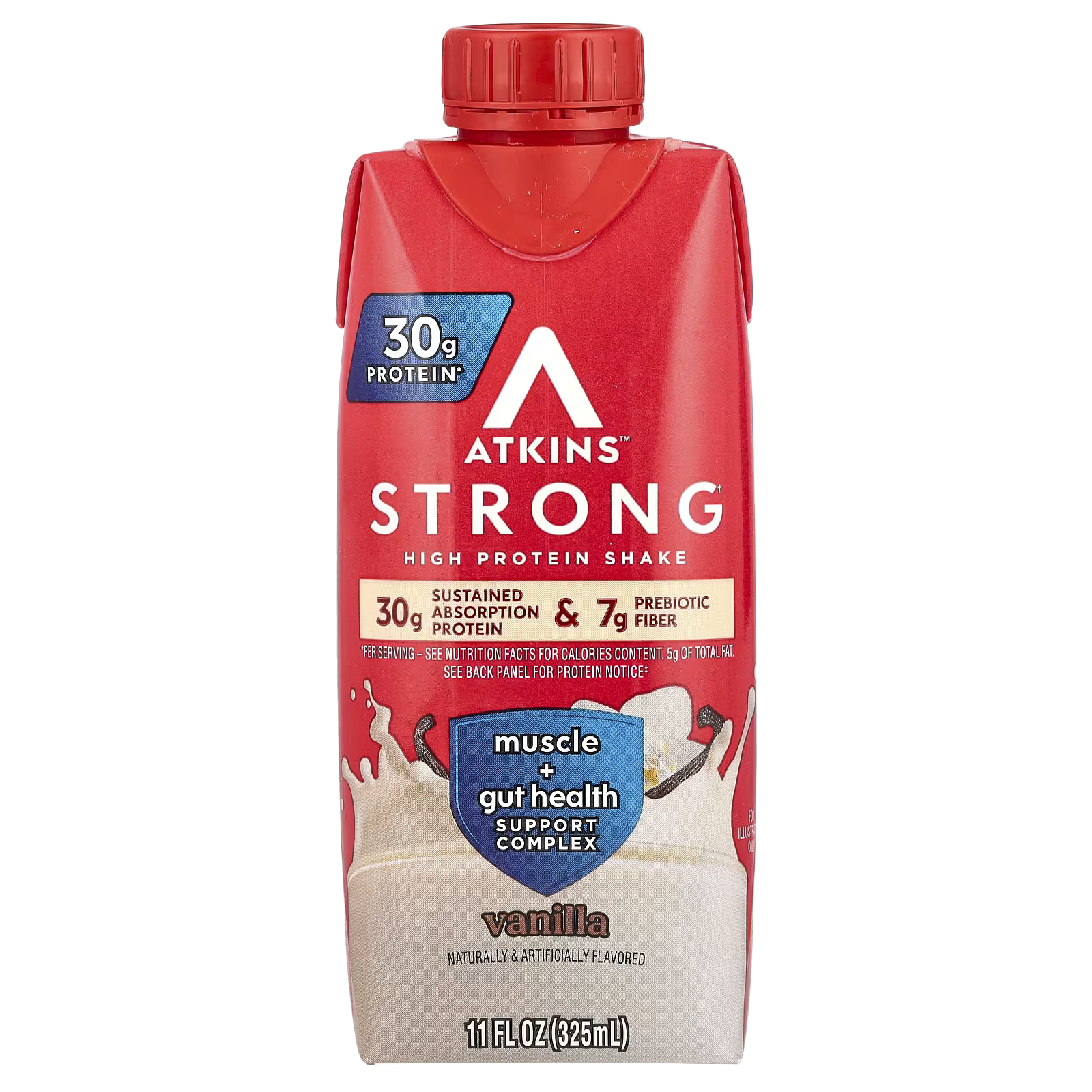17_1775852048326 Atkins, Strong, High Protein Shake, Vanilla, 4 Shakes, 11 fl oz (325 ml) Each - Image 1