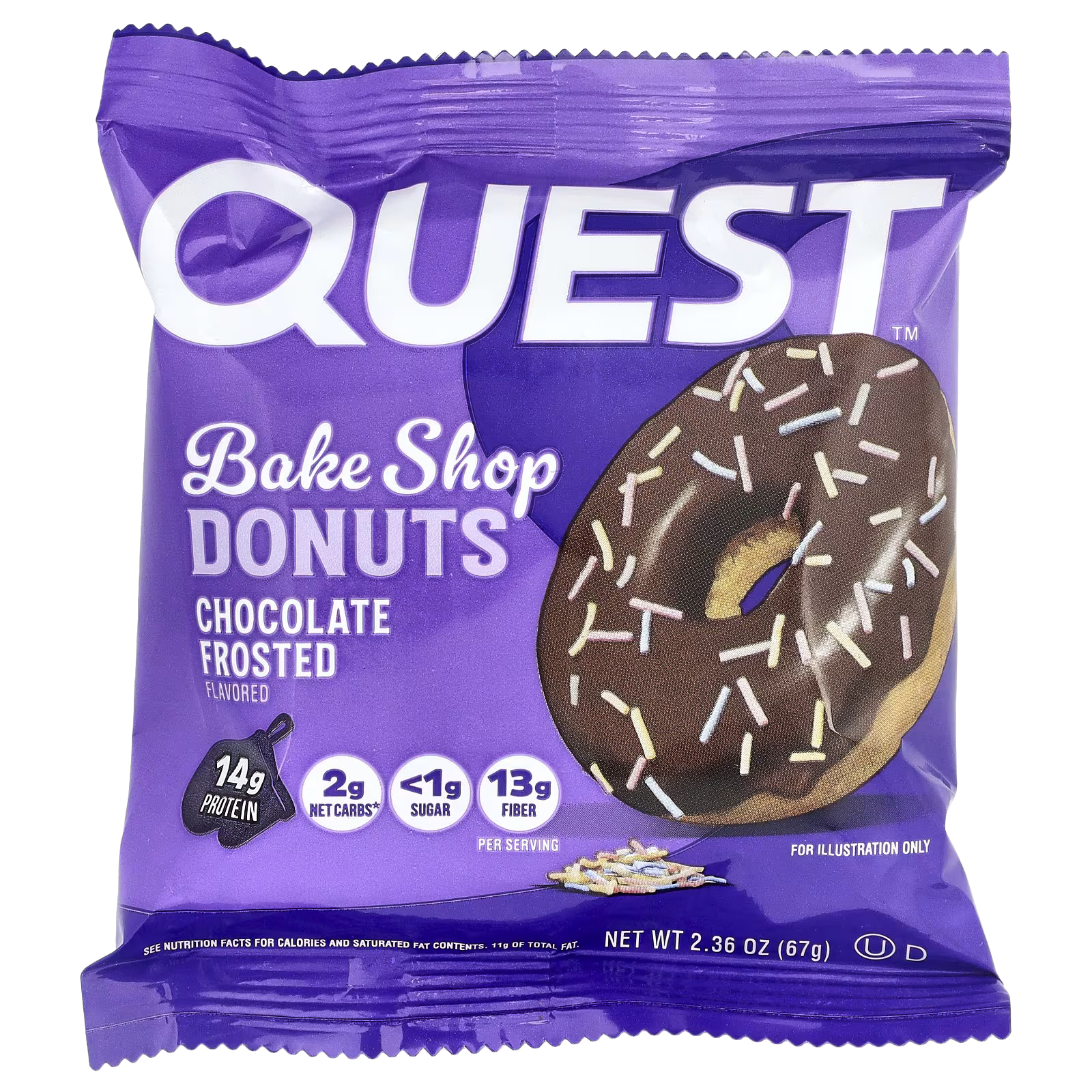 17_1775856256103 Quest Nutrition, Bake Shop Donuts, Chocolate Frosted, 4 Donuts, 2.36 oz (67 g) Each - Image 1