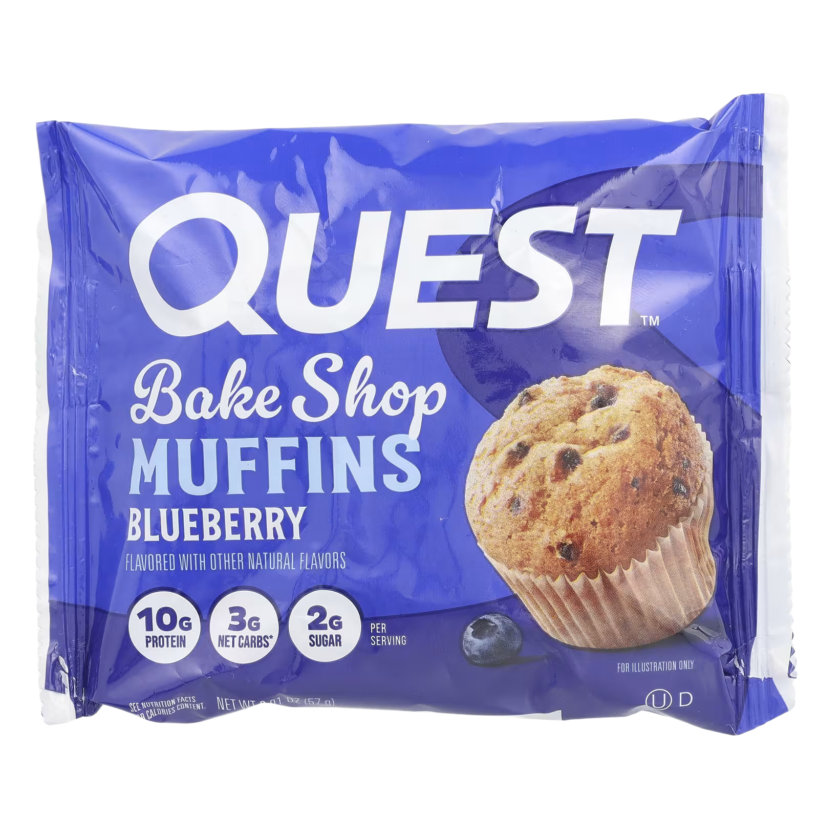 17_1775856257648 Quest Nutrition, Bake Shop Muffins, Blueberry, 4 Pack, 2.01 oz (57 g) Each - Image 1