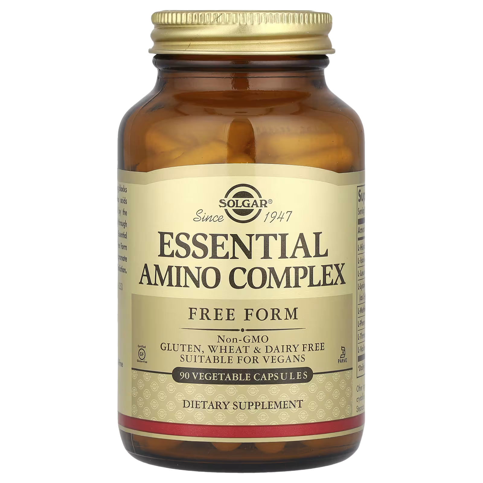 1_1775848184988 Solgar, Essential Amino Complex, 90 Vegetable Capsules - Image 1