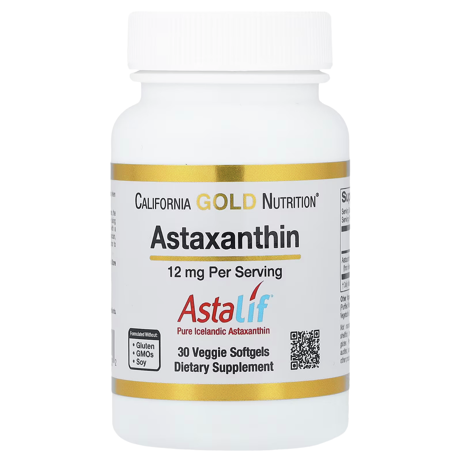203(1)_1775853954651 California Gold Nutrition, Astaxanthin, Astalif® Pure Icelandic, 12 mg, 30 Veggie Softgels - Image 1