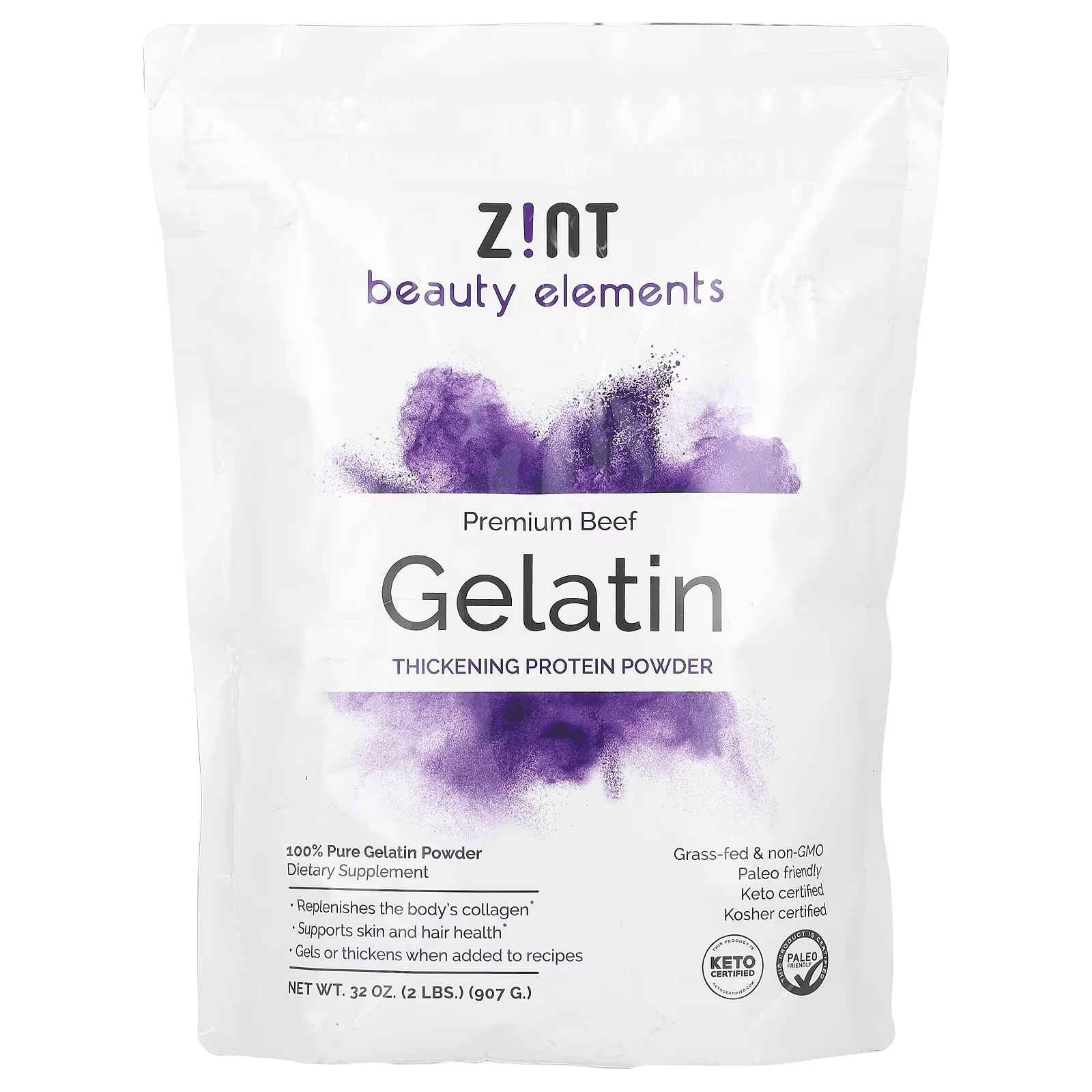 21_1775852089991 Zint, Gelatin Thickening Protein Powder, Premium Beef, 2 lbs (907 g) - Image 1