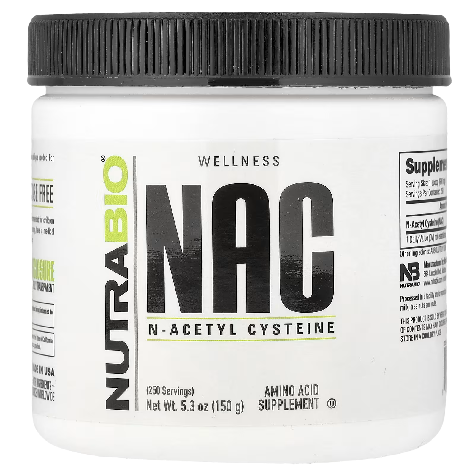 24_1775848178807 NutraBio, NAC, 5.3 oz (150 g) - Image 1