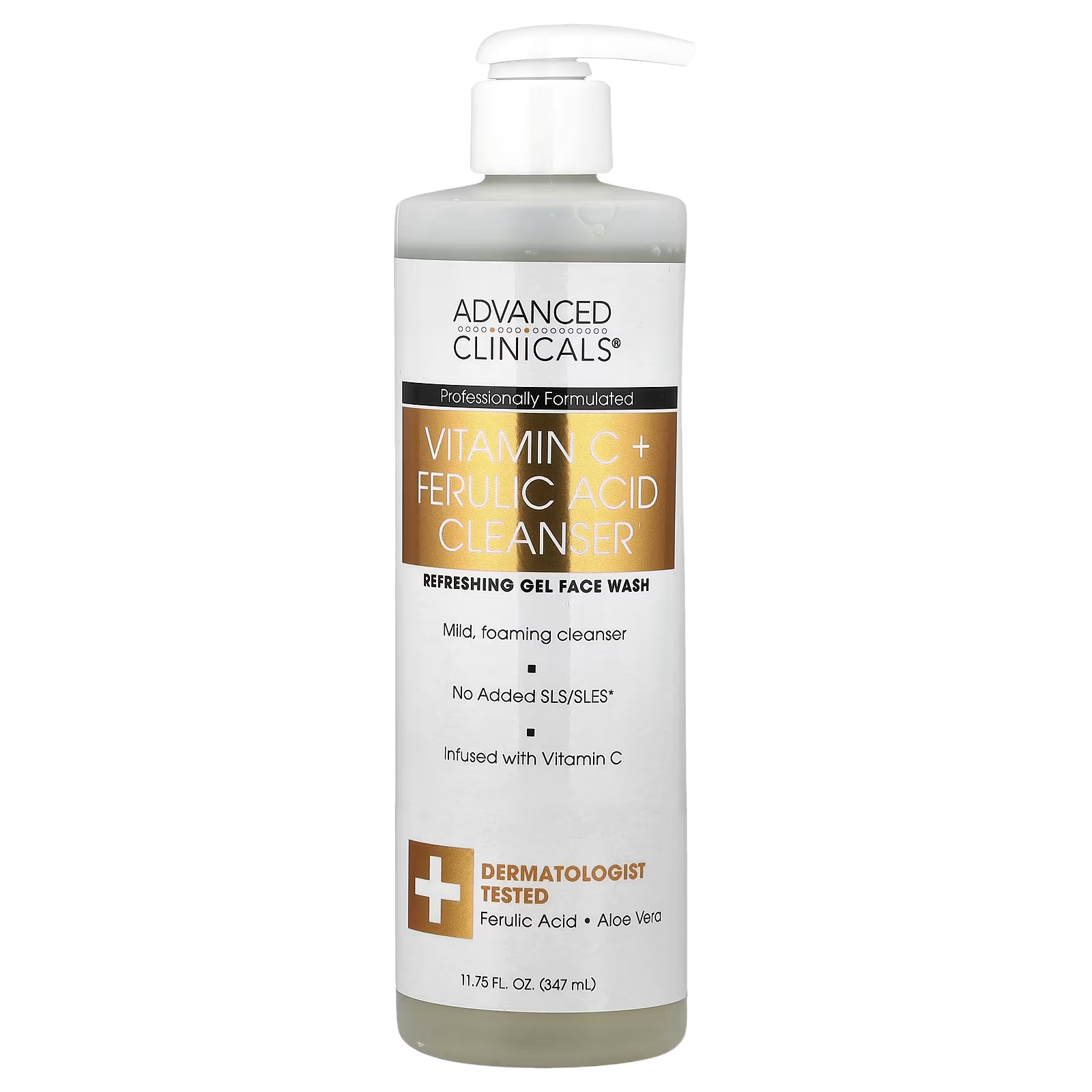 24_1775851151698 Advanced Clinicals, Vitamin C + Ferulic Acid Cleanser, 11.75 fl oz (347 ml) - Image 1