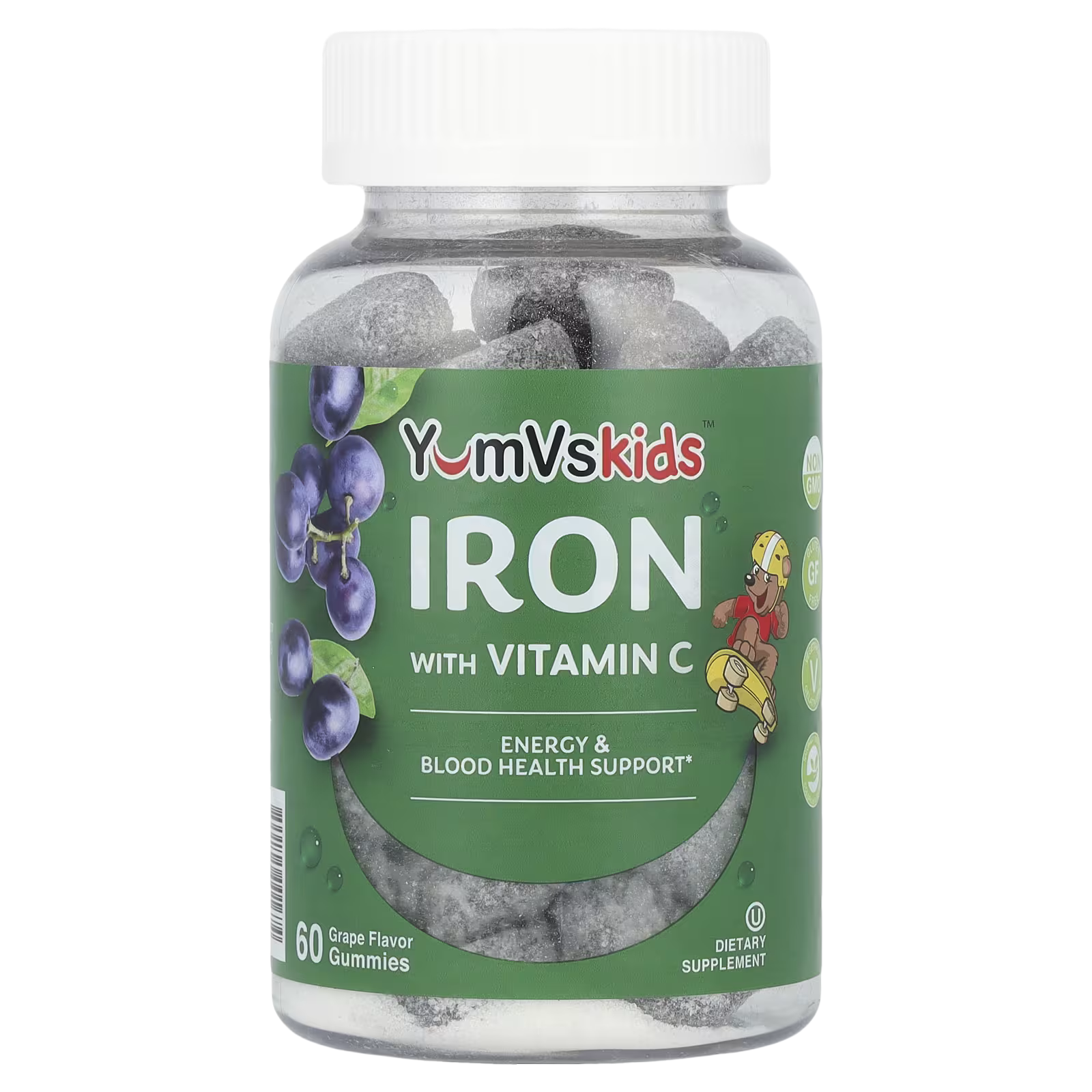24_1775851681135 YumVs, Iron with Vitamin C Gummies, Grape, 60 Gummies - Image 1