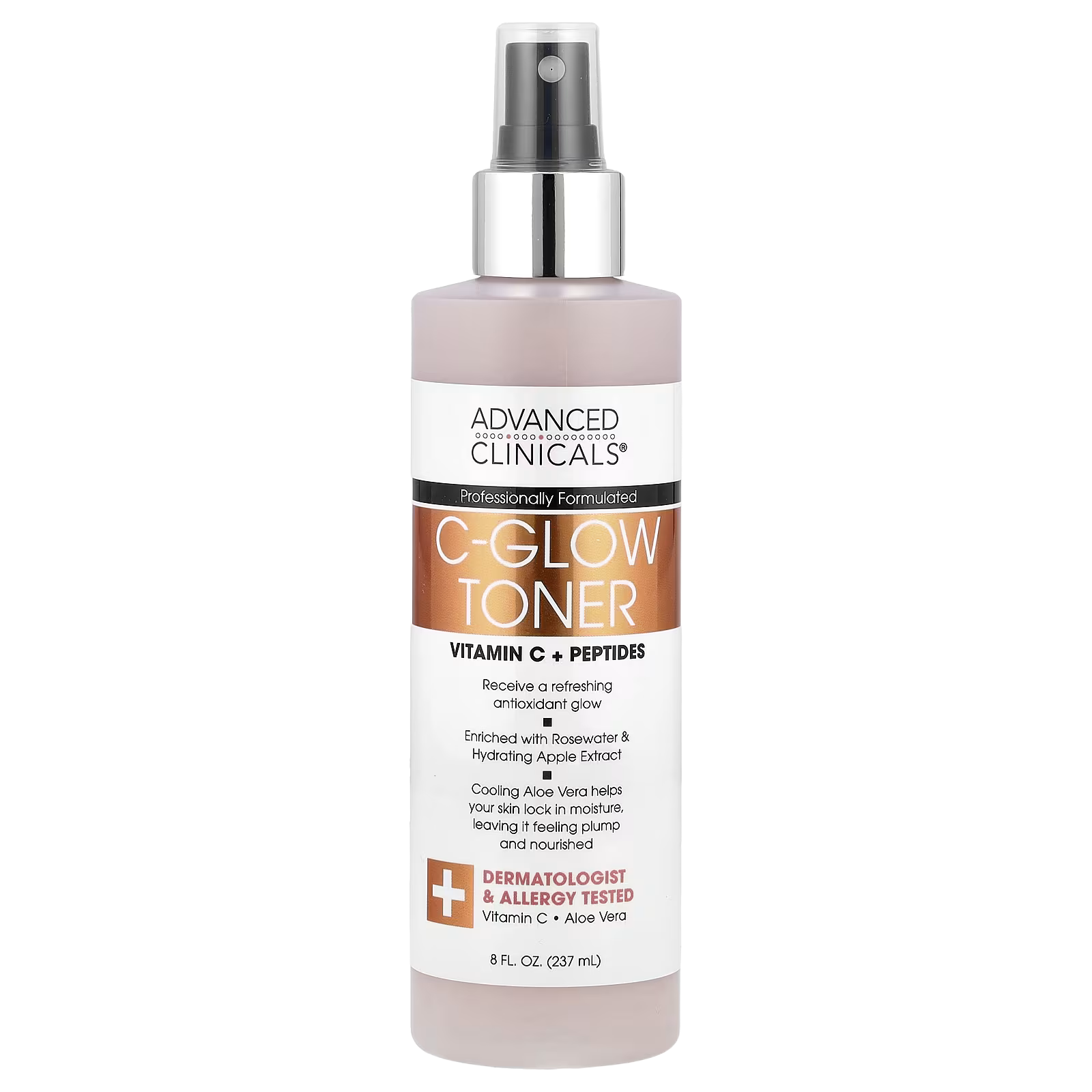 30_1775856646576 Advanced Clinicals, C-Glow Toner, Vitamin C + Peptides, 8 fl oz (237 ml) - Image 1
