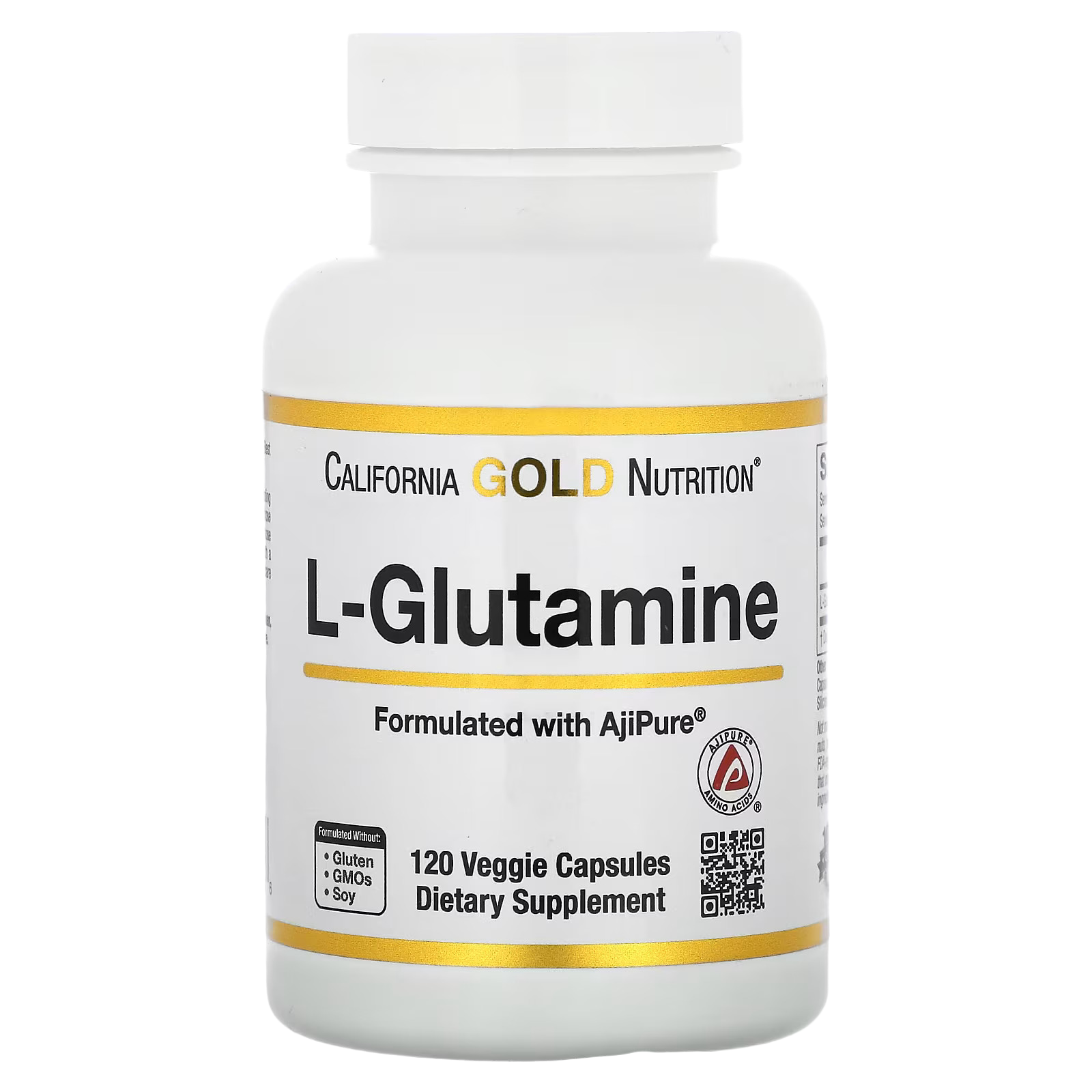 32_1775855331166 California Gold Nutrition, L-Glutamine, AjiPure, 120 Veggie Capsules (500 mg per Capsule) - Image 1