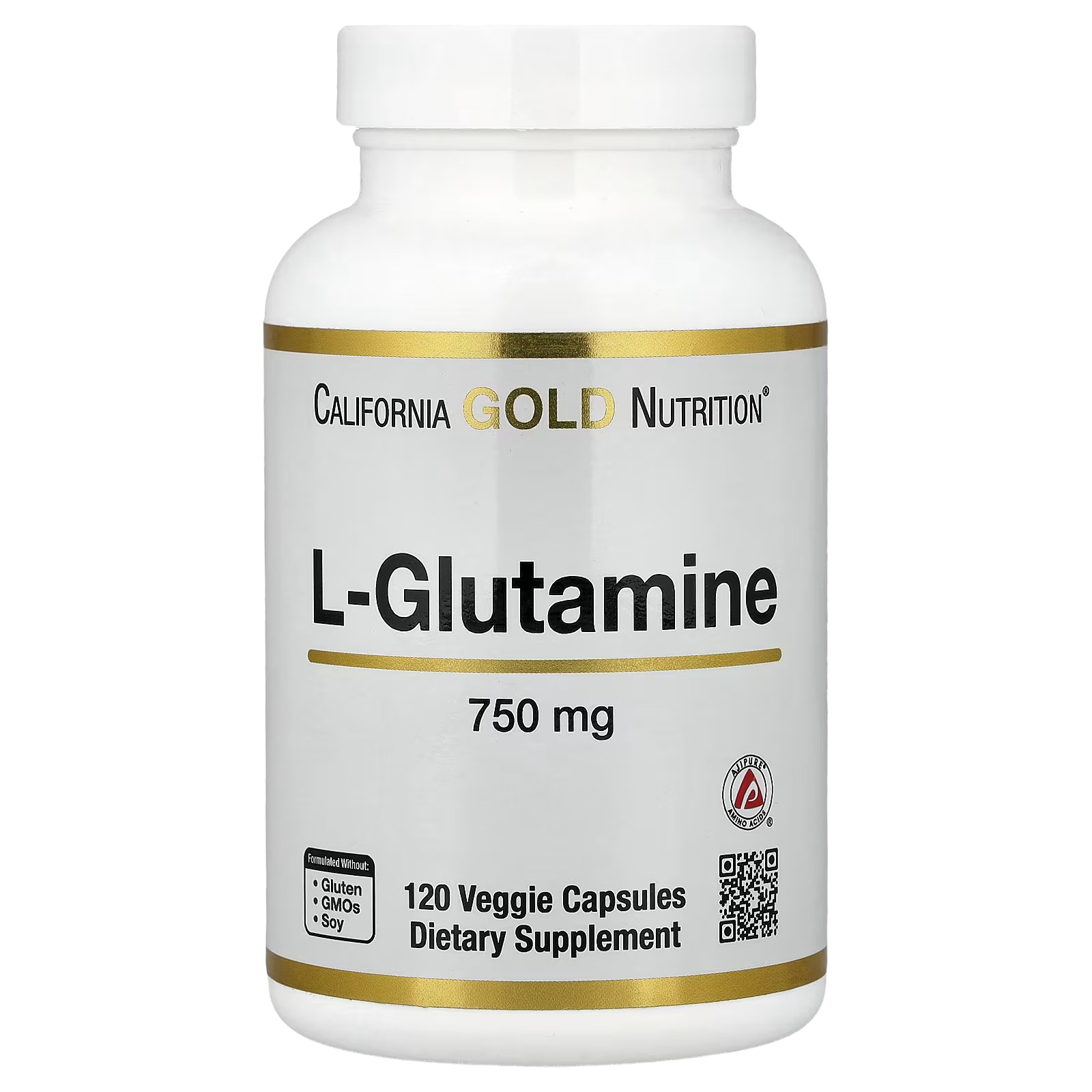 33_1775855330132 California Gold Nutrition, L-Glutamine, 750 mg, 120 Veggie Capsules - Image 1