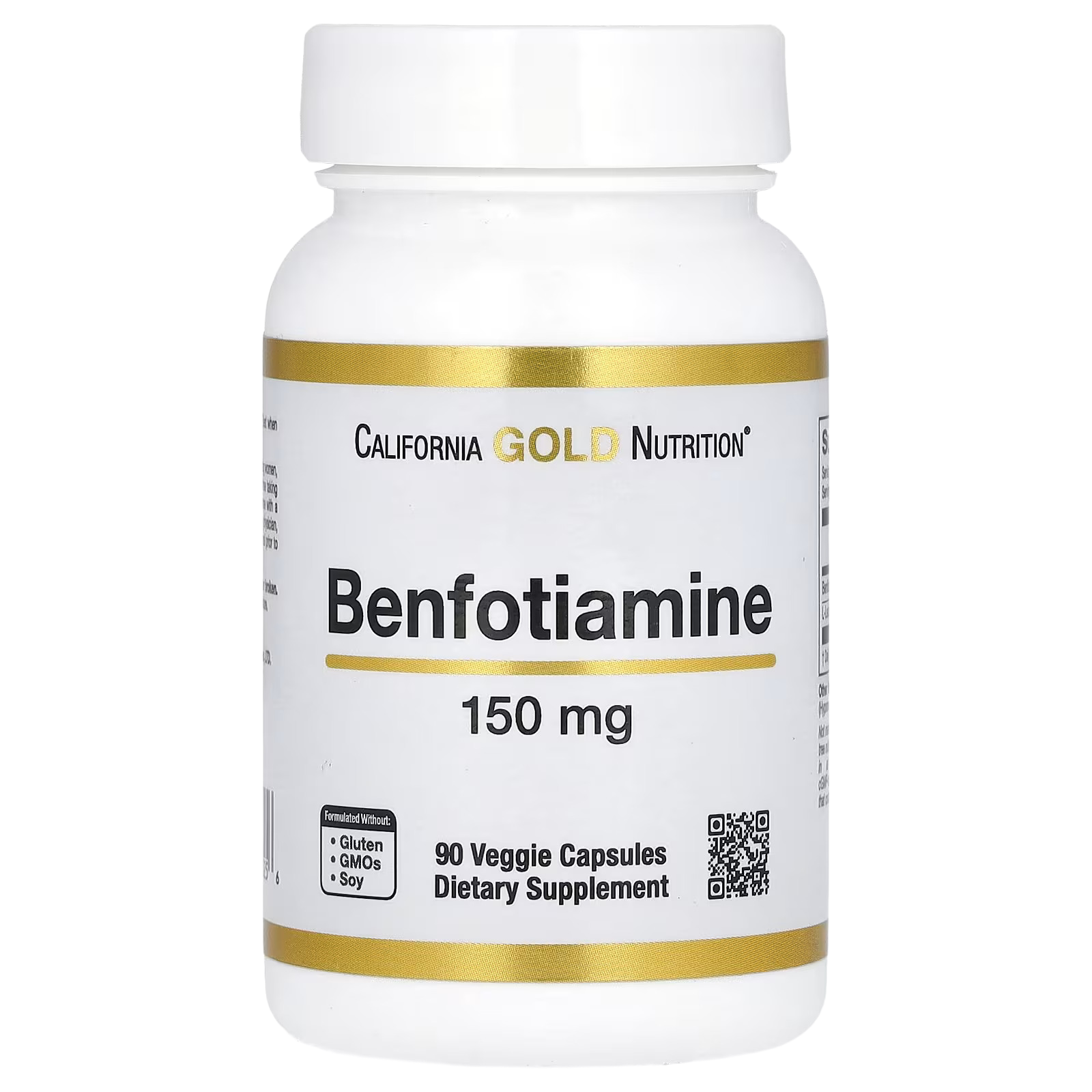 34_1775855327059 California Gold Nutrition, Benfotiamine with L-Leucine, 150 mg, 90 Veggie Capsules - Image 1