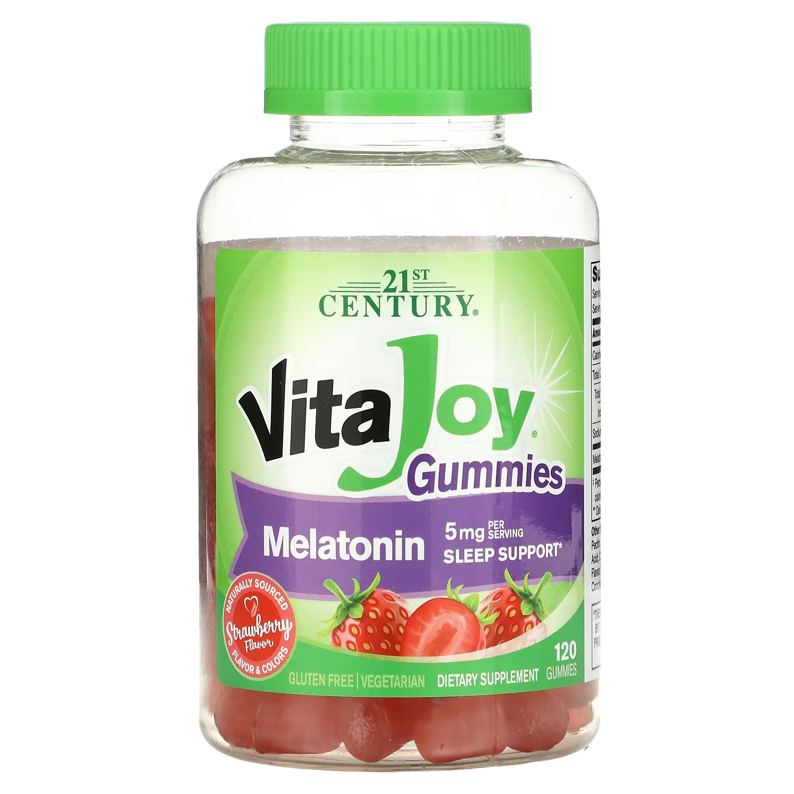 37_1775855757508 21st Century, VitaJoy® Melatonin Gummies, Strawberry, 120 Gummies (2.5 mg per Gummy) - Image 1