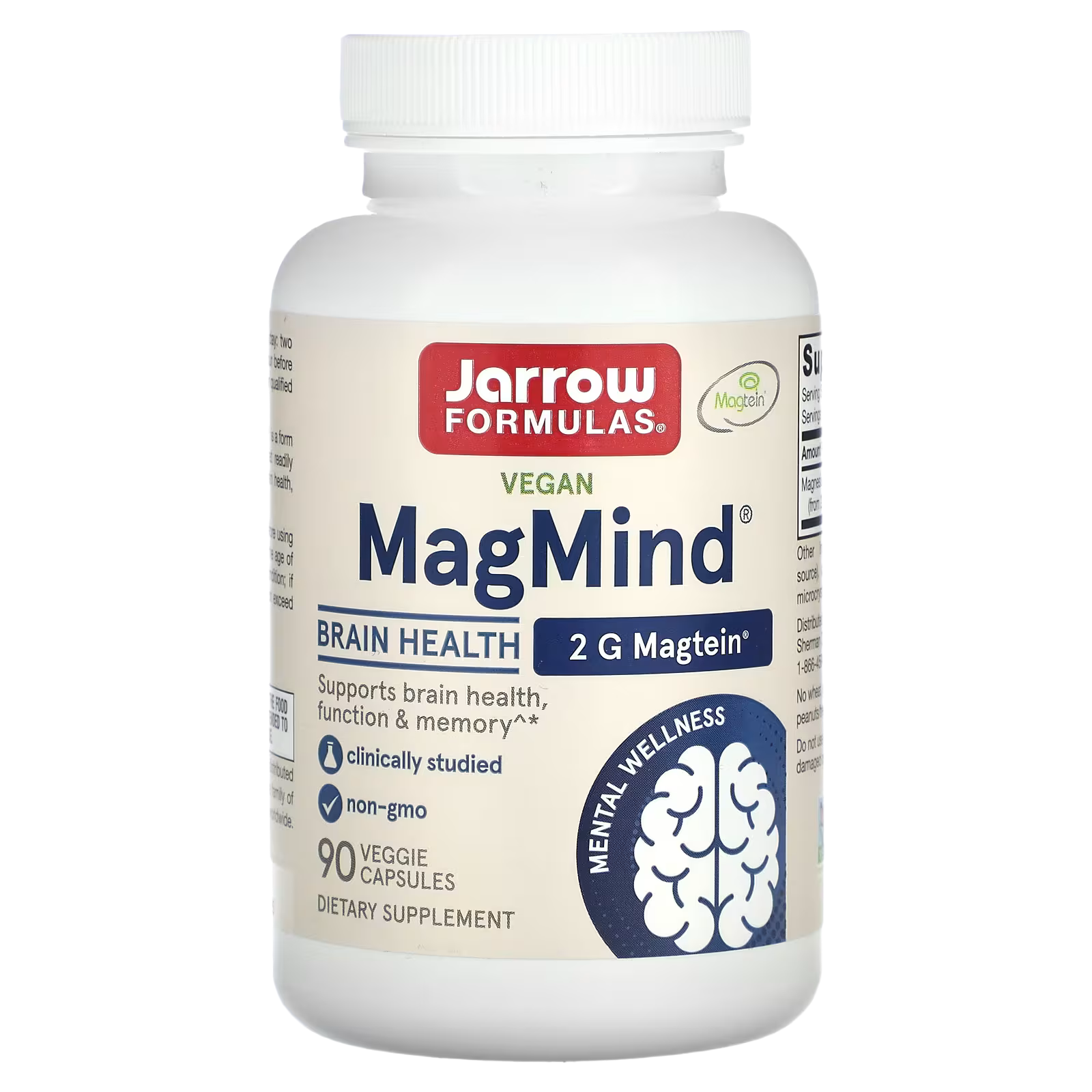 45_1775855768307 Jarrow Formulas, Vegan MagMind®, Brain Health, 90 Veggie Capsules (48 mg per Capsule) - Image 1