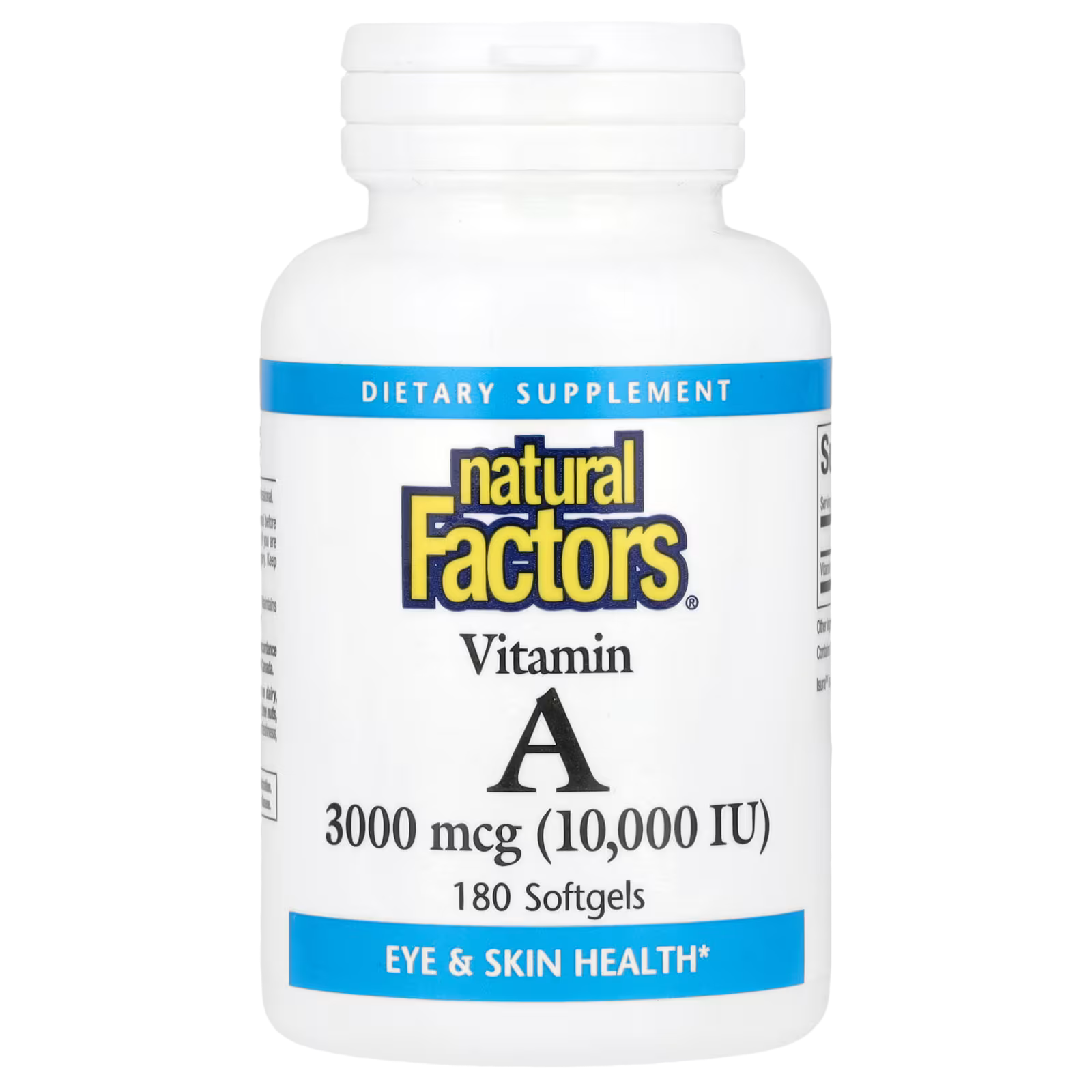 47_1775852986324 Natural Factors, Vitamin A, 3,000 mcg (10,000 IU), 180 Softgels - Image 1