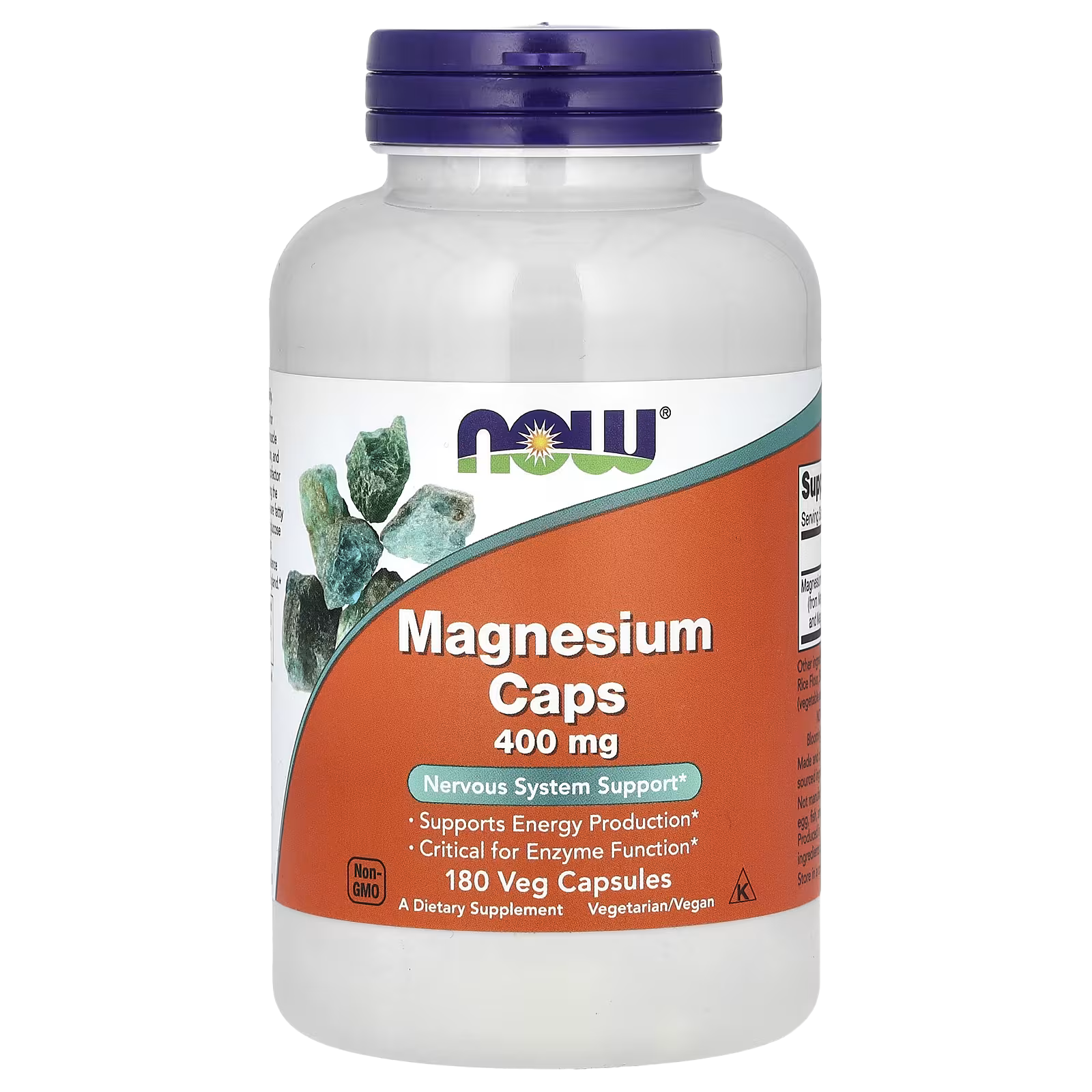 51_1775855786832 NOW Foods, Magnesium Caps, 400 mg, 180 Veg Capsules - Image 1