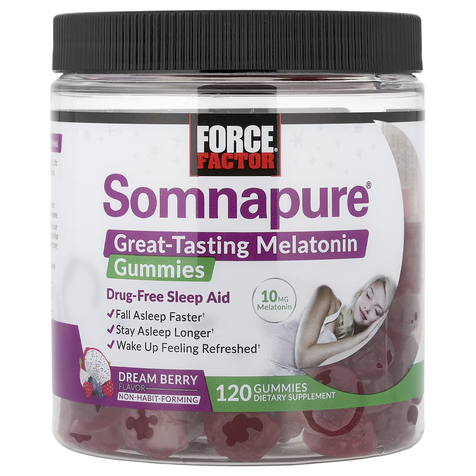 53_1775855765735 Force Factor, Somnapure®, Great Tasting Melatonin Gummies, Dream Berry, 120 Gummies (5 mg per Gummy) - Image 1