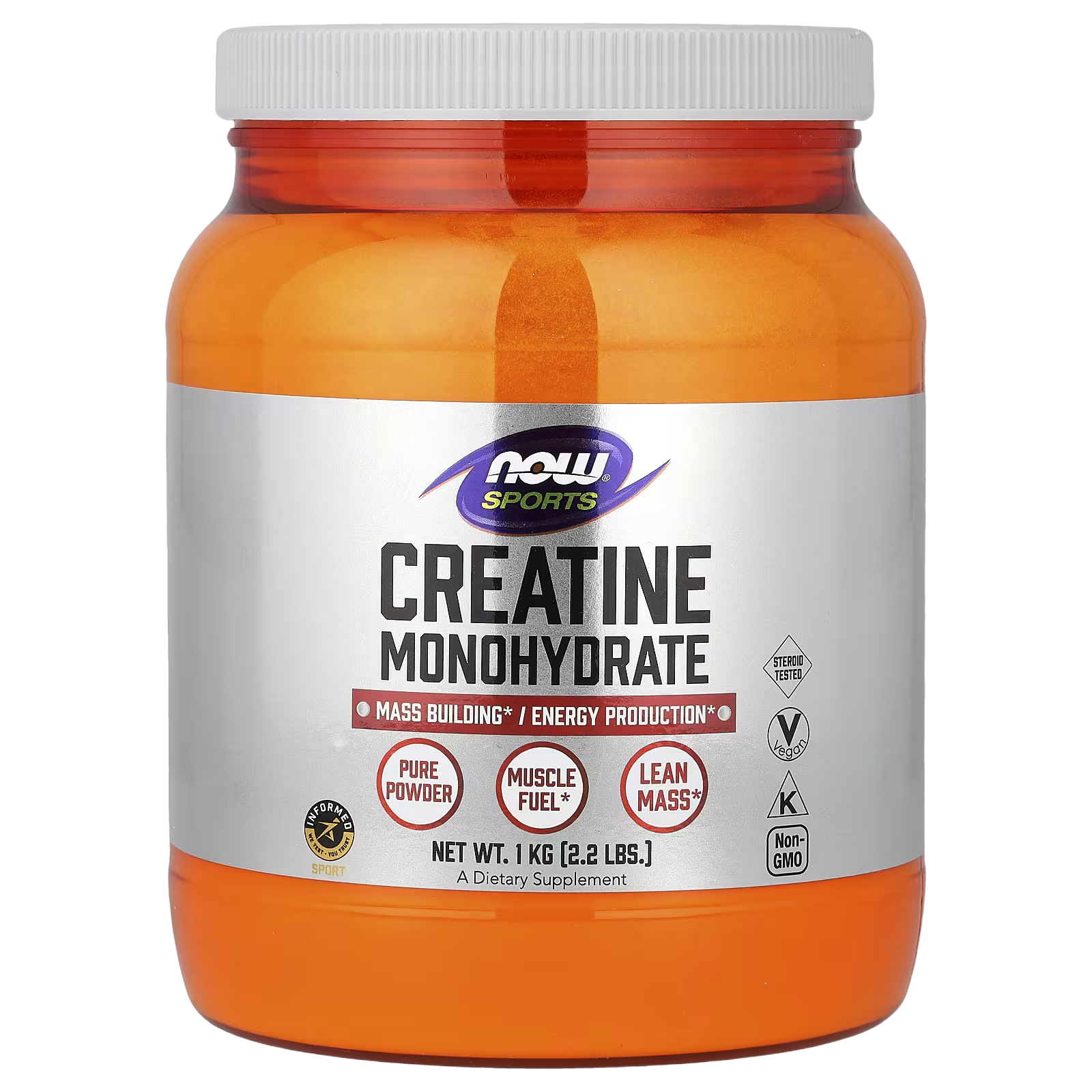 55_1775848690286 NOW Foods, Sports, Creatine Monohydrate, 2.2 lbs (1 kg) - Image 1