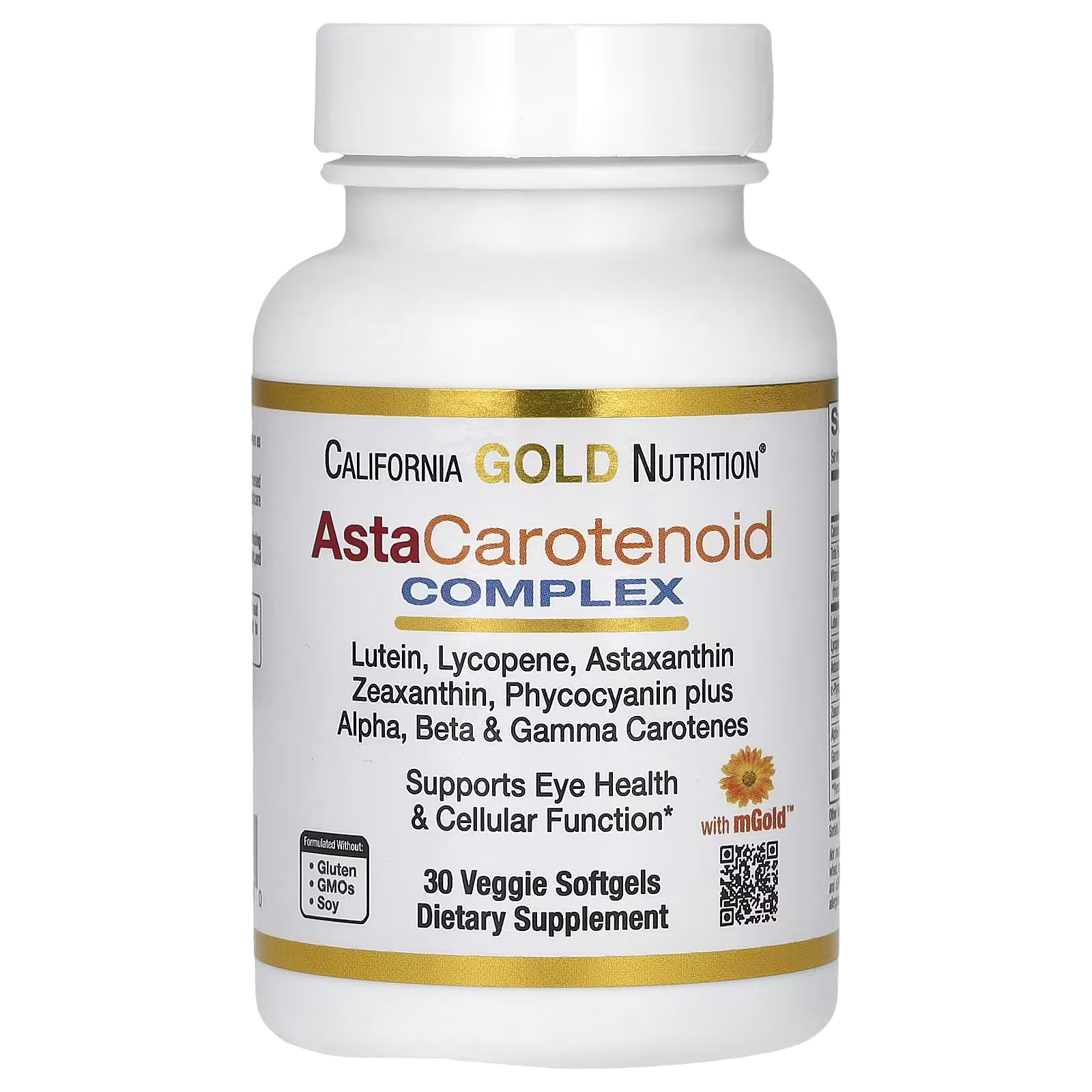 73_1775853953620 California Gold Nutrition, AstaCarotenoid Complex with Lutein, Lycopene, Astaxanthin, and Vitamin A, 30 Veggie Softgels - Image 1