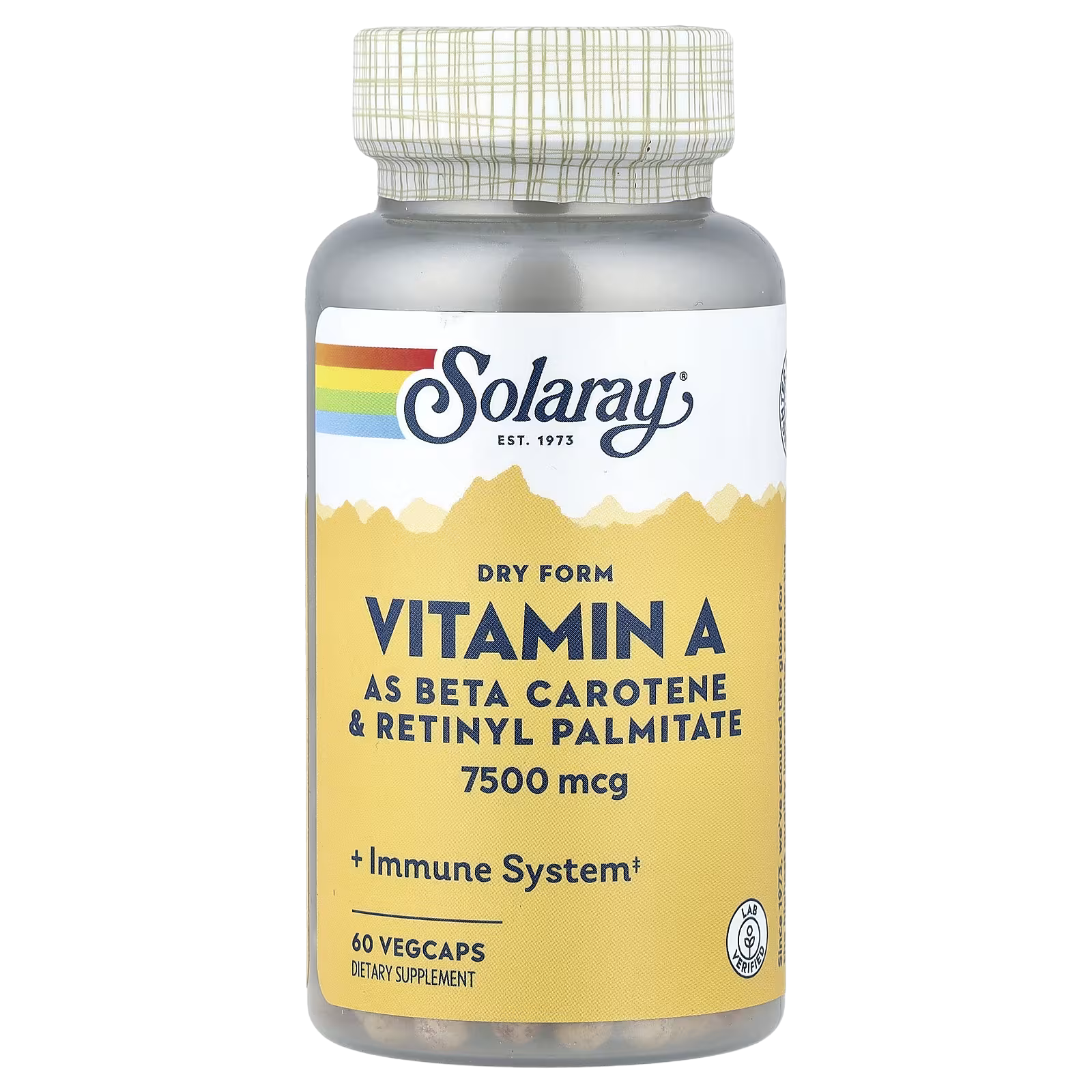 87_1775852989415 - 副本 Solaray, Dry Form Vitamin A, 7,500 mcg, 60 VegCaps - Image 1