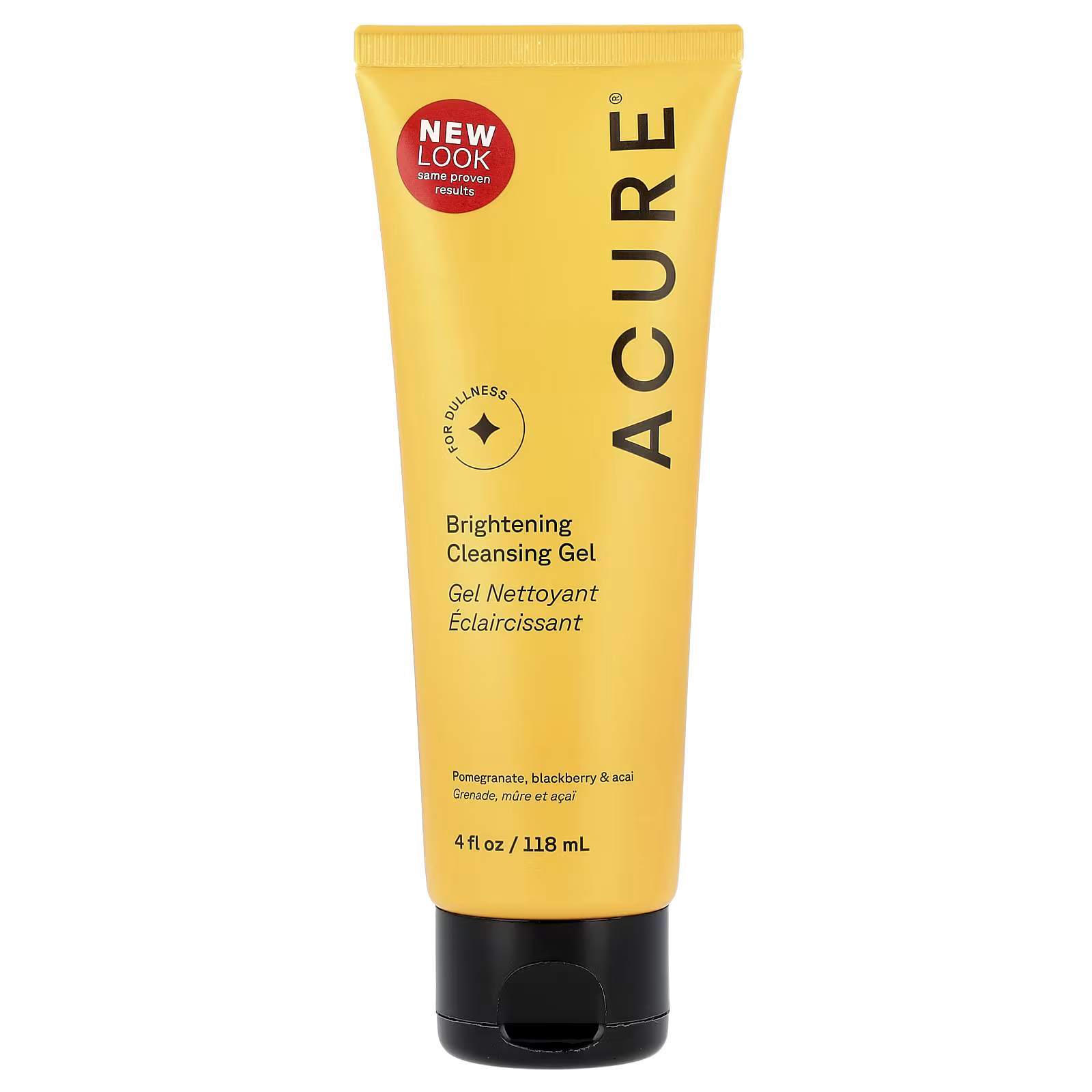 91_1775851149652 ACURE, Brightening Cleansing Gel, Pomegranate, Blackberry & Acai, 4 fl oz (118 ml) - Image 1